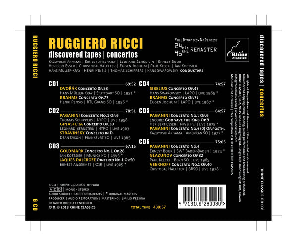 RH-008 | 6CD | RUGGIERO RICCI ① | Concertos