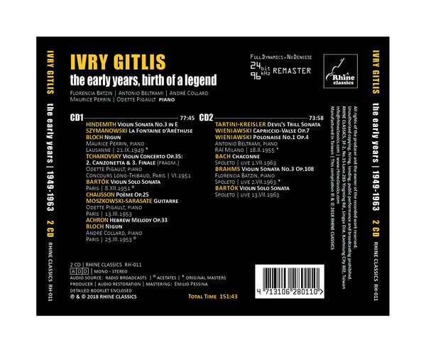 RH-011 | 2CD | IVRY GITLIS ① | the early years, birth of a legend