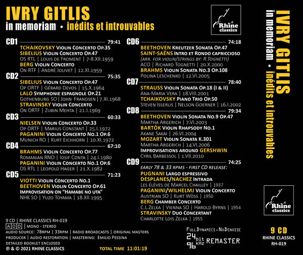 RH-019 | 9CD | IVRY GITLIS ② | in memoriam "inédits et introuvables"