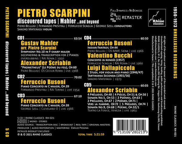RH-021 | 5CD | PIETRO SCARPINI ⑥ | MAHLER …and beyond