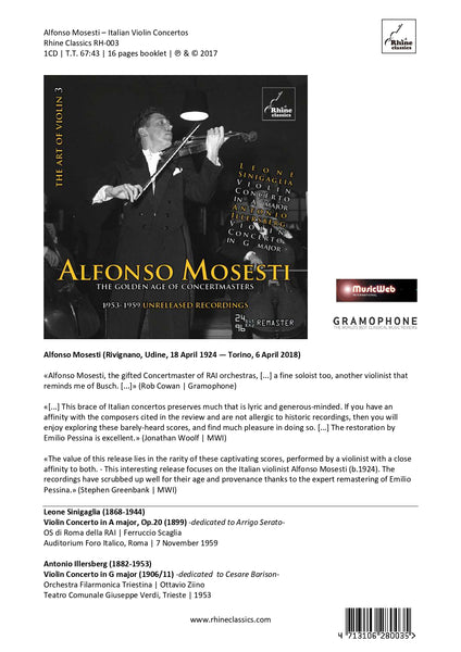 RH-003 | 1CD | ALFONSO MOSESTI | Italian Violin Concertos