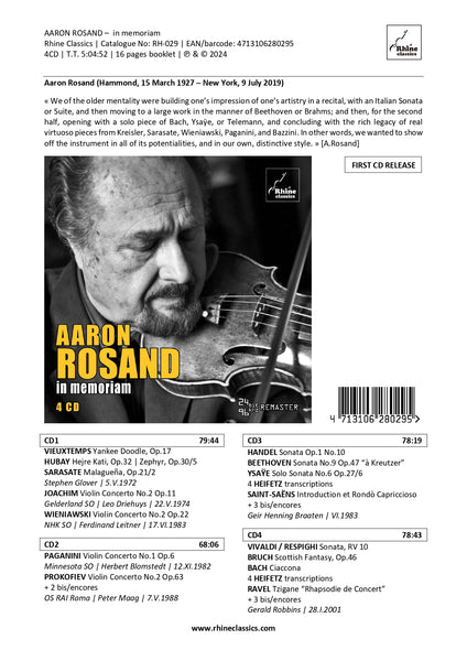 RH-029 | 4CD | AARON ROSAND | in memoriam