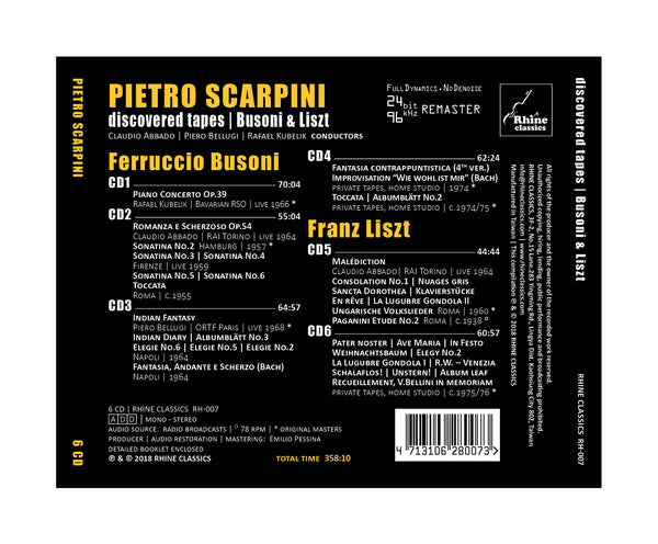RH-007 | 6CD | PIETRO SCARPINI - Busoni & Liszt