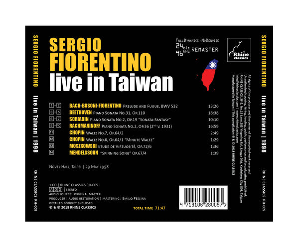 RH-009 | 1CD | SERGIO FIORENTINO - live in Taiwan
