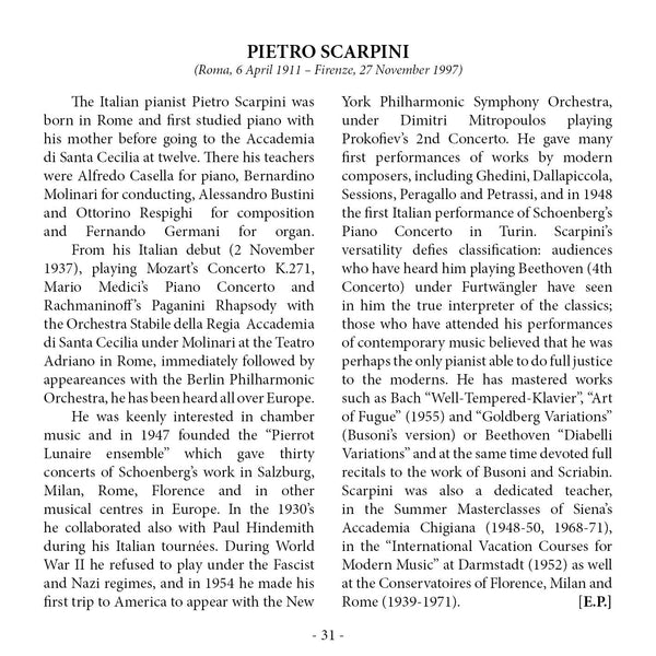 RH-010 | 12CD | PIETRO SCARPINI ② | from Baroque to Contemporary