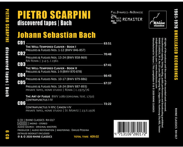 RH-017 | 6CD | PIETRO SCARPINI - Bach