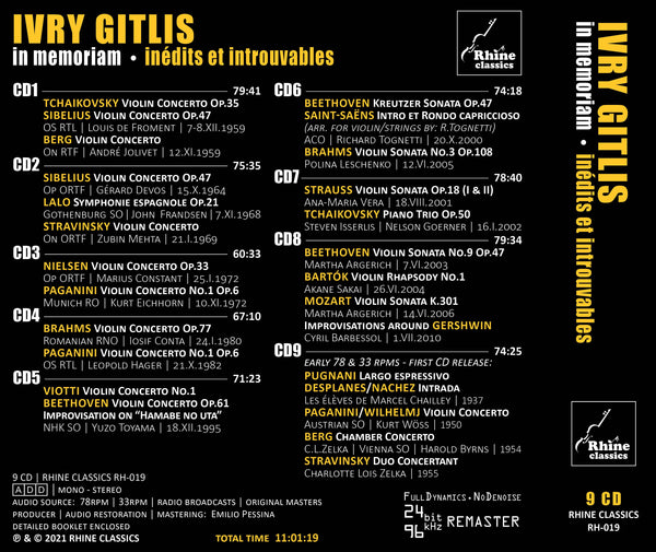 RH-019 | 9CD | IVRY GITLIS - in memoriam "inédits et introuvables"